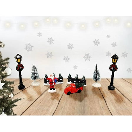 Christmas Trees and Santa. Christmas Village Set F07M4-36-WS004