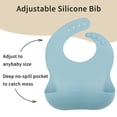 thumbnail image 3 of Silicone Baby Feeding Set, Food Grade Silicone Suction Bowl, Divided Suction Plates, Bib, Spoons Set, Toddlers Self Feeding Supplies Set - Lake Blue, 3 of 6