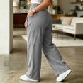 thumbnail image 5 of Posijego Women's Corduroy Pants High Waisted Wide Leg Pants Ladies Business Casual Dress Vintage Pants with Pockets, 5 of 7