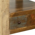 thumbnail image 3 of Fena 26 Inch 2 Drawer End Table Open Shelf Multicolor Distress Pine Wood - Saltoro Sherpi, 3 of 5