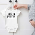thumbnail image 5 of Jesus Saves Christian Religious Romper Boys or Girls Infant Baby Brisco Brands NB, 5 of 6