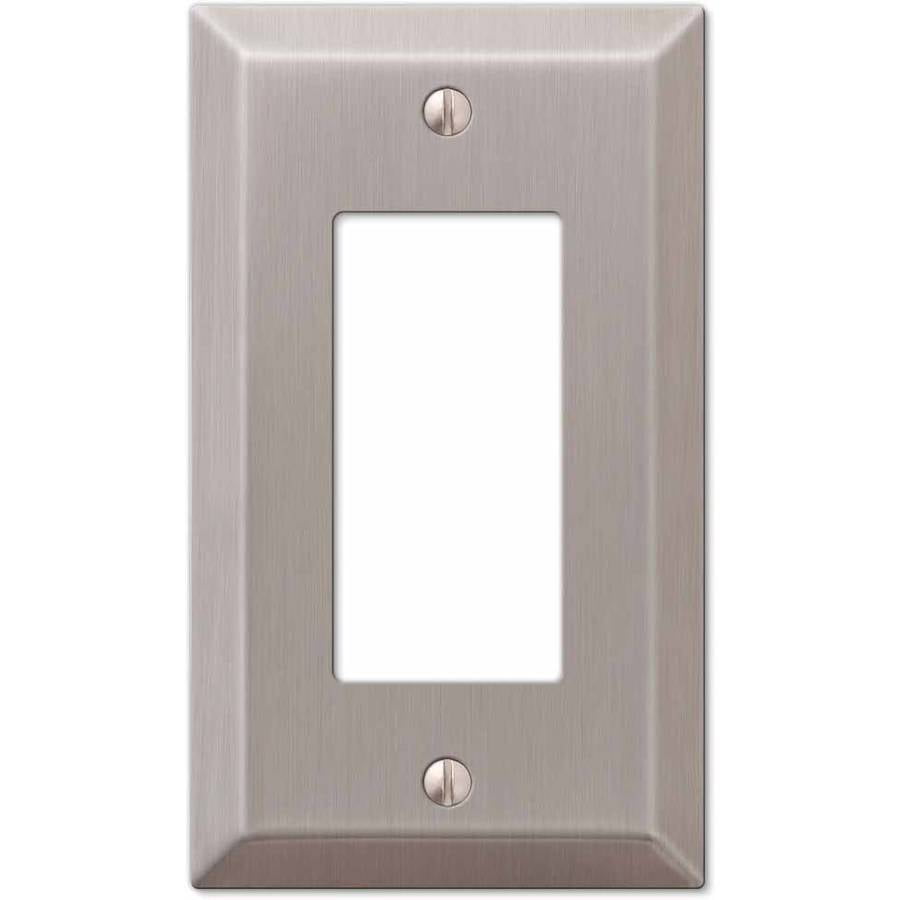 Century Brush Nickel Steel Single Rocker Wallplate by Amertac