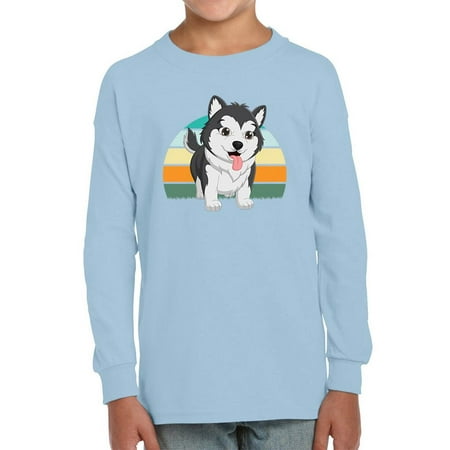 

Husky Pup Retro Design Long Sleeve Toddler -Image by Shutterstock 3 Toddler
