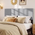 thumbnail image 4 of Gymax Upholstered Headboard Queen/Full SizeVertical Quilted Linen Fabric Bed Frame Gray, 4 of 10