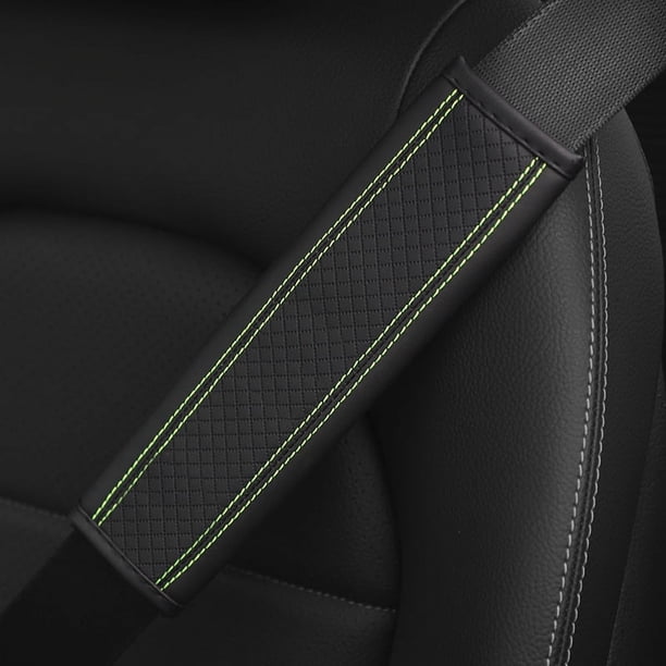 Almohadilla para el hombro para cinturón de seguridad de automóvil con relieve de cuero de fieltro de piel tridimensional, funda para cinturón de seguridad, accesorios para automóvil para evitar el