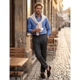 thumbnail image 5 of Men's Oxford Shirt Solid Casual Button Down Collar Shirts Long Sleeve Dress Shirts with Pocket XL, 5 of 9