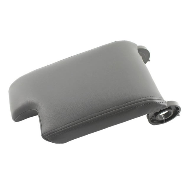 Almencla Housse de Rangement pour Accoudoir en Cuir PU Intérieur de Voiture Compatible avec E46 99 Gris