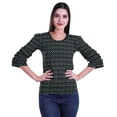 thumbnail image 1 of Moomaya Blouses pour Femmes Hauts Mode Imprimé Manches Évasées Robe Vêtements Décontractés, 1 of 4