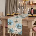 thumbnail image 3 of Spring Flowers Cotton Linen Table Runner for Dining Kitchen, Vintage Rustic Tulips Floral Butterfly Khaki Wedding Outdoor Party Tablerunners, Dresser Scarf Coffee Tablecloth Runners 13x48 Inches, 3 of 9