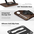 thumbnail image 4 of SupeDesk Laptop Stand with 360° Rotating Wooden Base & Storage, Adjustable Laptop Desk Stand, Ergonomic Laptop Riser with Silicone Pads for Laptops, Notebooks & Tablets, 4 of 8