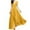 Yellow, variant on LYXSSBYX Plus Size Womens Dresses Women's V-Neck Solid Color Short Sleeve Chiffon Waist Closing Evening Dress