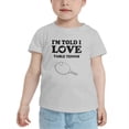 thumbnail image 2 of I'm Told I love Table Tennis Cute Toddler T Shirts for Boys Girls (Gray, 4T), 2 of 5