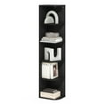 Furinno Pasir 5Tier Corner Open Shelf Bookcase, Blackwood for Bedroom