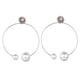 thumbnail image 1 of 1 par de pendientes de cristal de de imitación, pendientes de mujer, joyería para mujeres y niñas Plata, 1 of 7