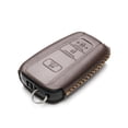 thumbnail image 3 of Vitodeco Genuine Leather Smart Key Fob Case Compatible with Toyota Rav4, Camry, Prius, Highlander, CH-R, Avalon, Toyota 86, Mirai (3 Buttons, Brown), 3 of 5