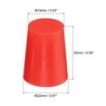 thumbnail image 2 of Unique Bargains Silicone Rubber Tapered Plug 16mm to 22mm Solid Red for Powder Coating, Painting, Laboratory Use 4 Pieces, 2 of 5