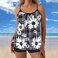 thumbnail image 1 of Bathing Suit for Women Two Piece Ruffled Flowy Tankini Tops Shorts Set Beach Swimsuits for Women, 1 of 6