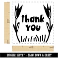 thumbnail image 2 of Thank You Flowers Border Self-Inking Rubber Stamp Ink Stamper - Yellow Ink - Small 1 Inch, 2 of 7