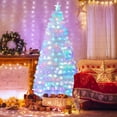 thumbnail image 2 of Costway 7 FT Pre-Lit Christmas Tree Fiber Optic Snow-Flocked with 270 Lights & Branch Tips, 2 of 10