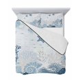 thumbnail image 7 of Quilts Twin Size Bedding Set, Blue Starfish Coastal Lightweight Quilted Comforter, Nautical Summer Beach Coral Shell Soft Reversible Bedspread Coverlet with Pillow Covers for All Season, 68" x 86", 7 of 7