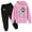 Pink, variant on Toddler Girls Clothies Sets Hoodie Sweatshirt + Sweatpants Pullover Hoodie Set Tracksuit 2 Piece Outfits