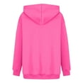thumbnail image 4 of Penkiiy Womens Fashion Casual Valentines Day Printing Long Sleeve Tops Hoodie Sweatshirts 2XL Hot Pink, 4 of 5