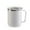 White, variant on Hvmvliv Coffee Cups with Lids Coffee Mug Portable 2-Layer Stainless Steel Mug with Lid and Handle Induction Heatable Insulated Coffee Mug for Home Office (460ml)