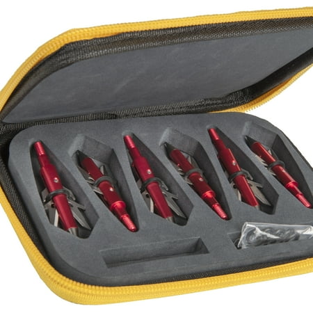 Stryke Therm-X Mechanical Broadhead 100-Grains 6-Pack Aluminum and Steel 7240A Red & Gray