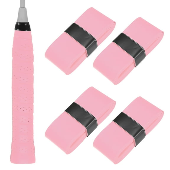 Uxcell 4-Pack Tennis Racket Grip Tape Anti-Slip Sweat Absorbent Pickleball Overgrip Grip Tapes for Pickleball/Racquetball/Badminton Light Pink