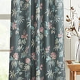 thumbnail image 5 of Martha Stewart Norah Curtain Panel Pair, Charcoal, Back Tab, Room Darkening, Indoor, Adult, 2 Piece Set, 37"x 95", 5 of 5