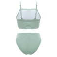 thumbnail image 2 of Haitryli Kids Girls Two Piece Swimsuit Padded Sport Bra and Briefs Panties Set Bathing Suit Mint Green 12, 2 of 7