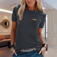 thumbnail image 2 of WEAIXIMIUNG Workout Shirts Women Loose Fit Pack Women T Shirts Funny Patterns Casual Short Sleeve Tops Cute Everyday Shirts, 2 of 5