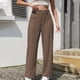 thumbnail image 1 of TaTaai Women's Solid Color Corduroy Sweatpants Elastic Waist Long Trousers with Pockets Casual Loose Sport Pants for Daily Outdoor Wear Gift, 1 of 6