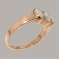 thumbnail image 3 of LBG British Made Solid 9k Rose Gold ring with Cubic Zirconia & Natural Opal Womens Engagement Ring - 33 size options - Size 9.75, 3 of 6