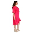 thumbnail image 2 of Vestido de lino Roman Fashion /Tallas Extras, 1076 (Fiusha) fucsia 36 Roman Fashion V-ST-1076-FIUSHA, 2 of 6