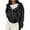 Black, variant on SwiftWear Women's Cropped Pullover Hoodie Trendy Soft Sweatshirt with Pocket, Casual Streetwear Top Jacket White