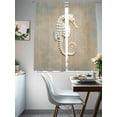 thumbnail image 3 of Sea Horse Sheer Curtains 72 Inch Long 2 Panels, Vintage Seahorse Gradient Brown Green Texture Light Filtering Rod Pocket Curtains, Sheer Voile Drapes for Living Room Bedroom, 52"x72", 3 of 8