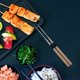 thumbnail image 4 of 1 par de palillos de sashimi con punta de acero inoxidable para uso en restaurantes japoneses, 4 of 6