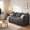 thumbnail image 4 of GOMYHOME Chenille Double Bean Bag Sofa Chair with Foam Core, 73" Modern Lounge Seating, 4 of 9