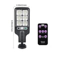 thumbnail image 3 of COFEST Black Solar-Powered Motion Sensor Outdoor Light, 3 Modes with Remote Control, IPX65 Waterproof for Fence, Yard & Patio Black, 3 of 9