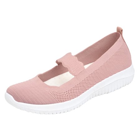 

Sneakers for Women Women Breathable Lace Up Shoes Flats Casual Shoes Unisex Lightweight Work Shoes Sporty Breathable Slip Work Trainers Womens Sneakers Pu Pink 38