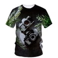thumbnail image 1 of Objectif d'Appareil Photo Impression 3d T-Shirt Personnalité Homme Tendance Manches Courtes Créatif Harajuku Col Rond, 1 of 5