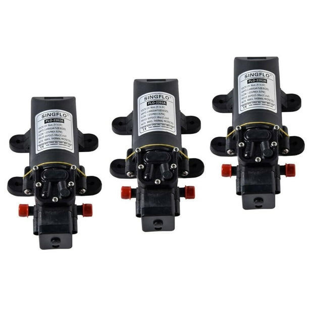 3 pack 12V Water Diaphragm Pump w Pressure Switch 1 GPM Replace Jabsco & SEAFLO