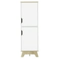 thumbnail image 3 of 2-door Pantry In Oak And White With 4 Robust Storage Shelves For Neat Home, 3 of 4