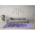 thumbnail image 3 of Ahgly Company Machine Washable Indoor Rectangle Oriental Blue Industrial Area Rugs, 4' x 6', 3 of 4