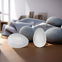 WEUVEB White Easter Foam Eggs Polystyrene for Versatile DIY Projects 100Pcs