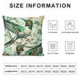 thumbnail image 5 of ONETECH Square Throw Pillow Covers Hummingbird Teal Birds Musical Note Design Pillow Cases Decorative for Home Bedroom Sofa Pillowcases, 5 of 5