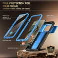 thumbnail image 3 of Poetic Revolution Case for Moto Edge 2025 [Not for 2024 Version], [Slide Camera Cover], Full-Body Military Grade Case with Kickstand and Built-in-Screen Protector, Light Blue, 3 of 5