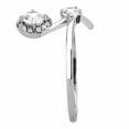 thumbnail image 4 of Womens Silver Rings High polished (no plating) Stainless Steel Ring with AAA Grade CZ in Clear DA260, 4 of 5