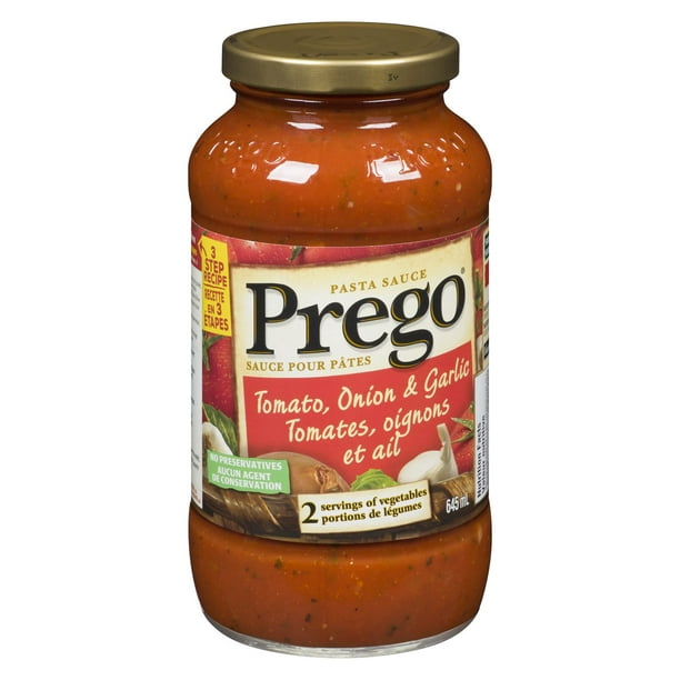 Sauce pour pâtes PregoMD, Tomates, oignons et ail